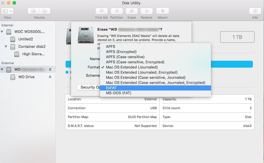 exfat formatting for mac and windows